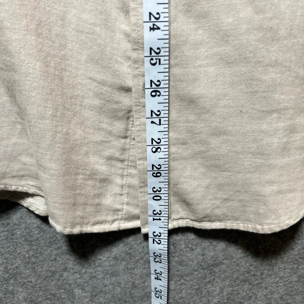 Banana Republic Mens‎ Standard Fit Cotton Button Up Shirt Beige M